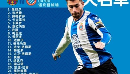开云体育官网-西班牙人公布战巴萨大名单 武磊入选德托马斯在列